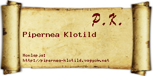 Pipernea Klotild névjegykártya